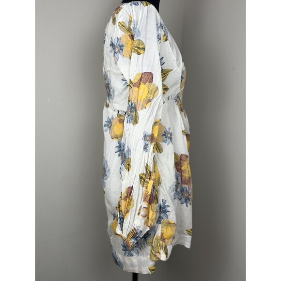 Free People Strawberry Fields Tunic Mini Dress Size xSmall Ivory boho festival - Picture 5 of 16